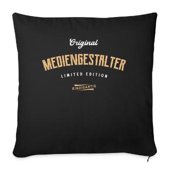 Mediengestalter Limited Edition - Sofakissenbezug 45 x 45 cm - Schwarz - Vorne