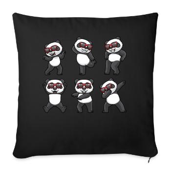 Panda Dancing With Sunglasses Bear Dance Dancer - Sofa pillowcase 17,3'' x 17,3'' (45 x 45 cm) - black - Front