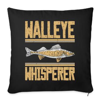 Pikeperch Whisperer - Housse de coussin décorative 45 x 45 cm - noir - Devant