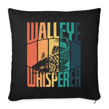 Pikeperch Whisperer - Housse de coussin décorative 45 x 45 cm - noir - Devant