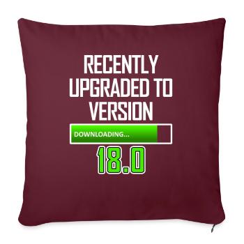 Travailleur informatique 18e anniversaire PC Gaming - Housse de coussin décorative 45 x 45 cm - bordeaux - Devant