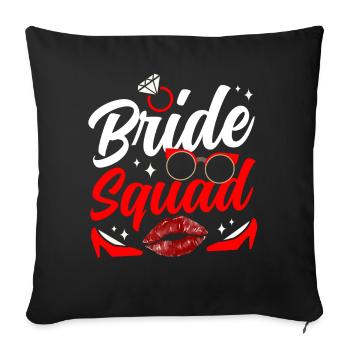 Équipe de mariée Mariages Mariages Mariages - Housse de coussin décorative 45 x 45 cm - noir - Devant
