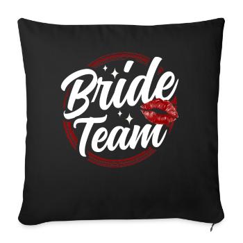 Team Bride Brides Weddings Wedding Party - Sofa pillowcase 17,3'' x 17,3'' (45 x 45 cm) - black - Front