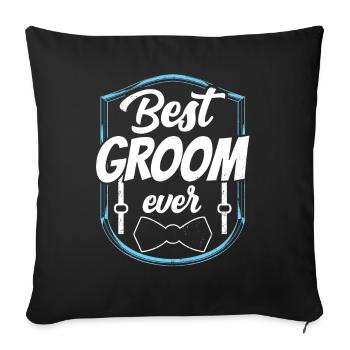 Meilleure fête de mariage du marié - Housse de coussin décorative 45 x 45 cm - noir - Devant