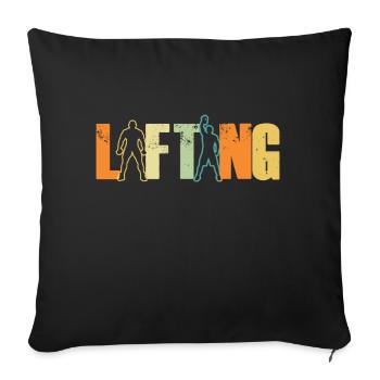 Lifting Gym Workout Haltérophilie - Housse de coussin décorative 45 x 45 cm - noir - Devant