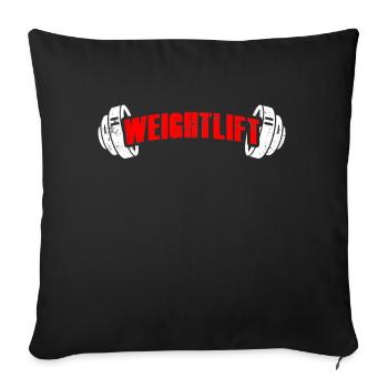 Haltérophilie Gymnase Haltérophilie Entraînement Fitness - Housse de coussin décorative 45 x 45 cm - noir - Devant