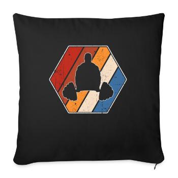 Gym Retro - Sofa pillowcase 17,3'' x 17,3'' (45 x 45 cm) - black - Front