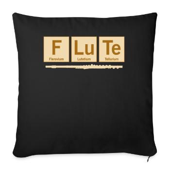 Periodisches System der Elemente Flöte Musiker Mus - Sofakissenbezug 45 x 45 cm - Schwarz - Vorne