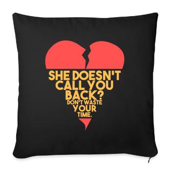 Let her go! - Sofa pillowcase 17,3'' x 17,3'' (45 x 45 cm) - black - Front