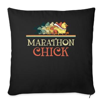 Running Runner Semi-Marathon - Housse de coussin décorative 45 x 45 cm - noir - Devant