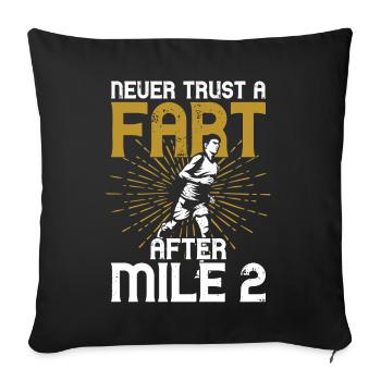 Running Runner Half Marathon - Sofa pillowcase 17,3'' x 17,3'' (45 x 45 cm) - black - Front