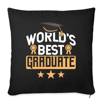 World's Best Graduate Graduation Celebration - Sofa pillowcase 17,3'' x 17,3'' (45 x 45 cm) - black - Front
