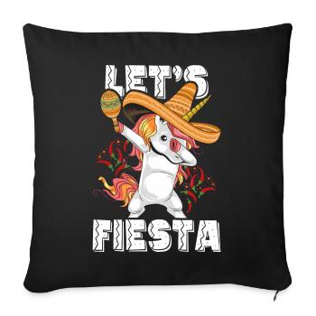 Cinco De Mayo Party Cute Dabbing Mexican Unicorn - Sofa pillowcase 17,3'' x 17,3'' (45 x 45 cm) - black - Front