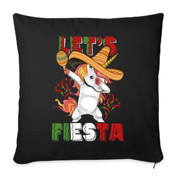 Cinco De Mayo Party Cute Dabbing Mexican Unicorn - Sofa pillowcase 17,3'' x 17,3'' (45 x 45 cm) - black - Front
