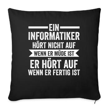 Programmierer IT Fachmann Informatiker Informatik - Sofakissenbezug 45 x 45 cm - Schwarz - Vorne