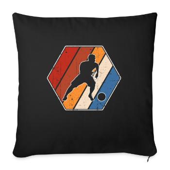 Football Rétro - Housse de coussin décorative 45 x 45 cm - noir - Devant
