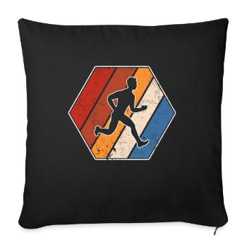 Jogging Rétro - Housse de coussin décorative 45 x 45 cm - noir - Devant