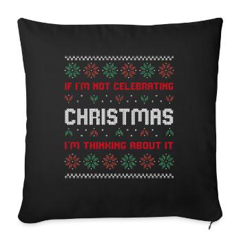 Ugly Christmas Ugly Christmas Gift - Sofa pillowcase 17,3'' x 17,3'' (45 x 45 cm) - black - Front