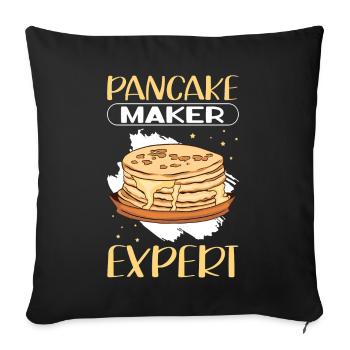 Pancakes | Pancake Pancake Gift - Sofa pillowcase 17,3'' x 17,3'' (45 x 45 cm) - black - Front