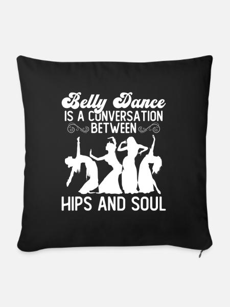Bauchtanz Bauchtänzerin Tanzen Tänzerin Geschenk - Sofakissenbezug 45 x 45 cm - Schwarz