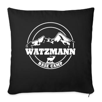 Watzmann Bergsteiger Berg Watzmannmassiv - Sofakissenbezug 45 x 45 cm - Schwarz - Vorne