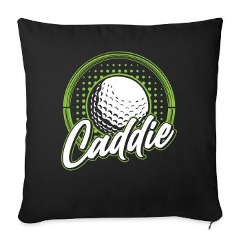 Caddie Golfer Golfen Golf profession - Sofa pillowcase 17,3'' x 17,3'' (45 x 45 cm) - black - Front