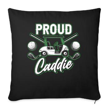 Proud Caddie Golfer Profession Golfing Golf - Sofa pillowcase 17,3'' x 17,3'' (45 x 45 cm) - black - Front