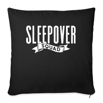 Nuit de groupe douce nuitée - Housse de coussin décorative 45 x 45 cm - noir - Devant