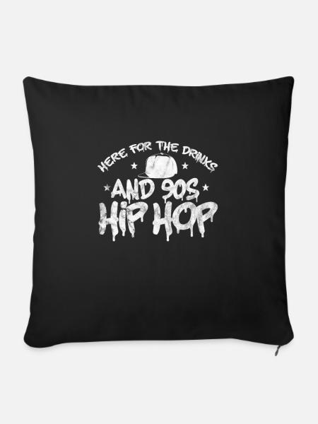 90er Hip Hop - Sofakissenbezug 45 x 45 cm - Schwarz
