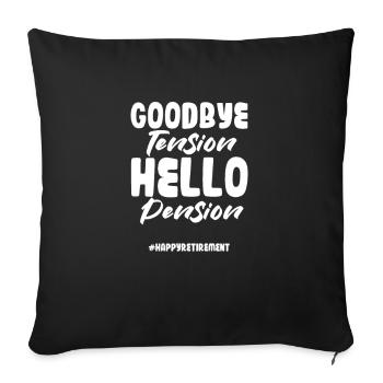 Pension de retraite Pension de pensionné Cadeau de pension de pensionné - Housse de coussin décorative 45 x 45 cm - noir - Devant