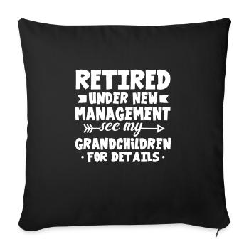 Pension de retraite Pension de pensionné Cadeau de pension de pensionné - Housse de coussin décorative 45 x 45 cm - noir - Devant