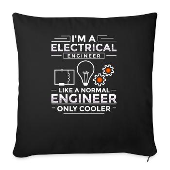 Electrical Engineering Engineer Research Development - Sofa pillowcase 17,3'' x 17,3'' (45 x 45 cm) - black - Front