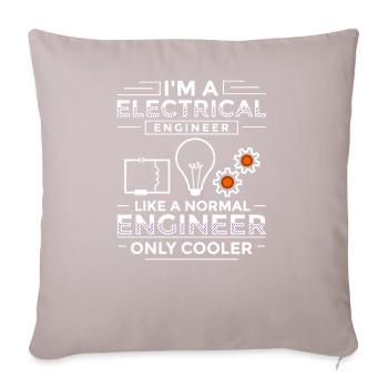 Electrical Engineering Engineer Research Development - Sofa pillowcase 17,3'' x 17,3'' (45 x 45 cm) - light taupe - Front