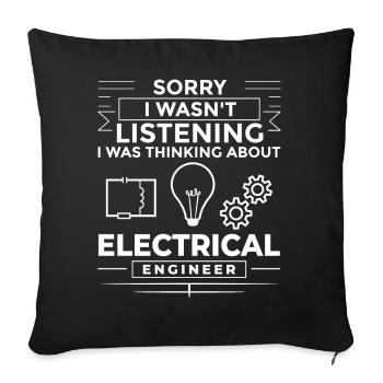 Electrical Engineering Engineer Research Development - Sofa pillowcase 17,3'' x 17,3'' (45 x 45 cm) - black - Front
