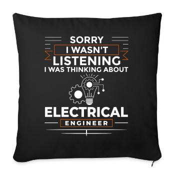 Electrical Engineering Engineer Research Development - Sofa pillowcase 17,3'' x 17,3'' (45 x 45 cm) - black - Front