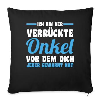 Patenonkel Pate Onkel - Sofakissenbezug 45 x 45 cm - Schwarz - Vorne