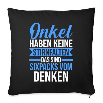 Patenonkel Pate Onkel - Sofakissenbezug 45 x 45 cm - Schwarz - Vorne