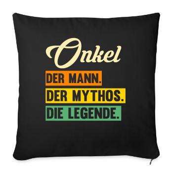 Patenonkel Pate Onkel - Sofakissenbezug 45 x 45 cm - Schwarz - Vorne
