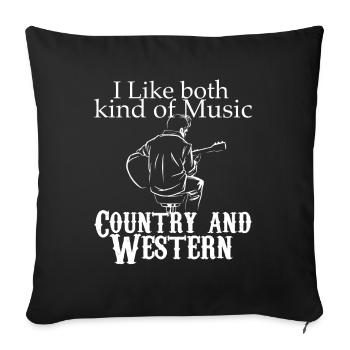 i like both Country and Western - Sofa pillowcase 17,3'' x 17,3'' (45 x 45 cm) - black - Front