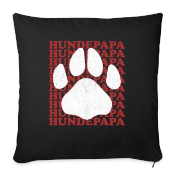 Dog Papa Dogs Master Dog Owner Gift - Sofa pillowcase 17,3'' x 17,3'' (45 x 45 cm) - black - Front