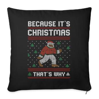 Ugly Christmas | Ugly Christmas Gift - Sofa pillowcase 17,3'' x 17,3'' (45 x 45 cm) - black - Front