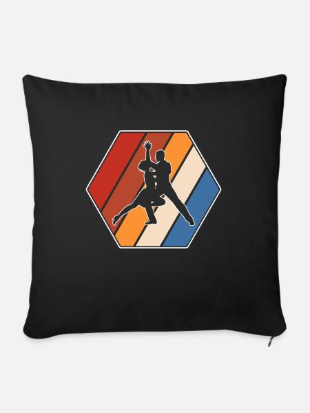 Tanzen Retro - Sofakissenbezug 45 x 45 cm - Schwarz
