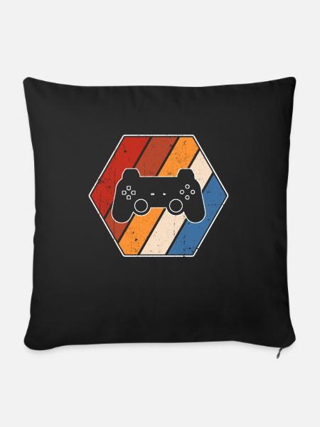 Gaming Retro - Sofakissenbezug 45 x 45 cm - Schwarz