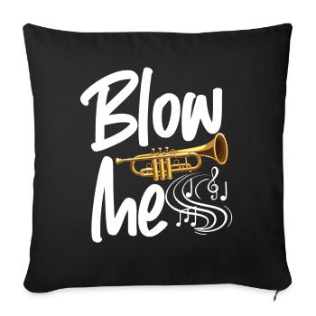 Le trompettiste me souffle - Housse de coussin décorative 45 x 45 cm - noir - Devant