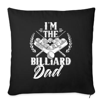 Je suis le joueur de billard père billard billard - Housse de coussin décorative 45 x 45 cm - noir - Devant