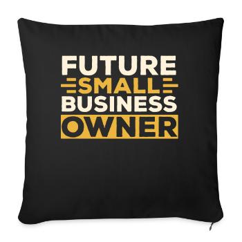 Futur propriétaire d’une petite entreprise PDG - Housse de coussin décorative 45 x 45 cm - noir - Devant