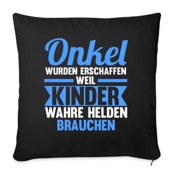 Patenonkel Pate Onkel - Sofakissenbezug 45 x 45 cm - Schwarz - Vorne
