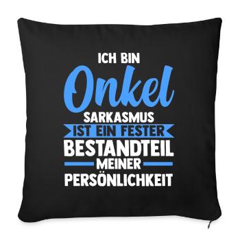 Patenonkel Pate Onkel - Sofakissenbezug 45 x 45 cm - Schwarz - Vorne
