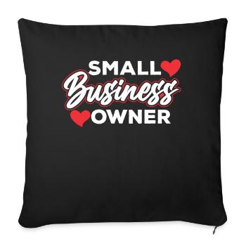 Kleinunternehmer Besitzer Gründer CEO - Sofakissenbezug 45 x 45 cm - Schwarz - Vorne