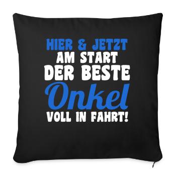 Patenonkel Pate Onkel - Sofakissenbezug 45 x 45 cm - Schwarz - Vorne
